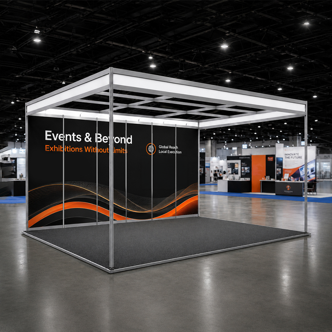 Shell scheme Exhibition Graphics for 6m Wide x 3m Depth Booth