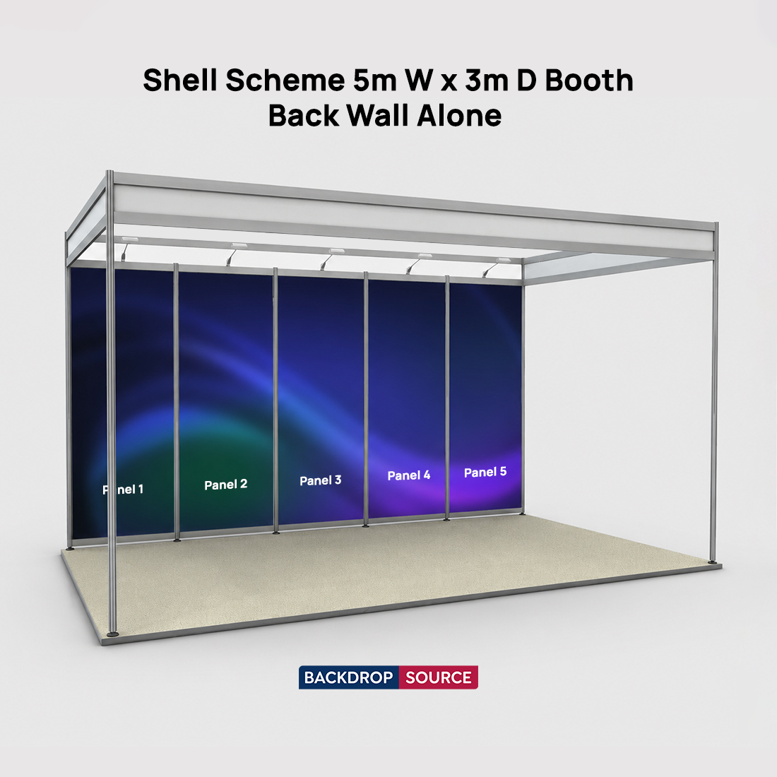 Shell scheme Exhibition Graphics for 5m Wide x 3m Depth Booth