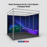Shell scheme Exhibition Graphics for 3m Wide x 3m Depth Booth
