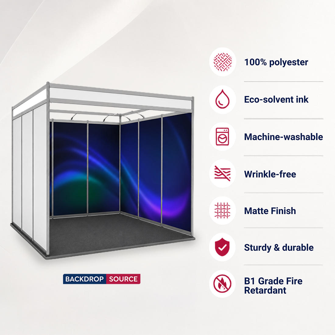 Shell scheme Exhibition Graphics for 3m Wide x 3m Depth Booth