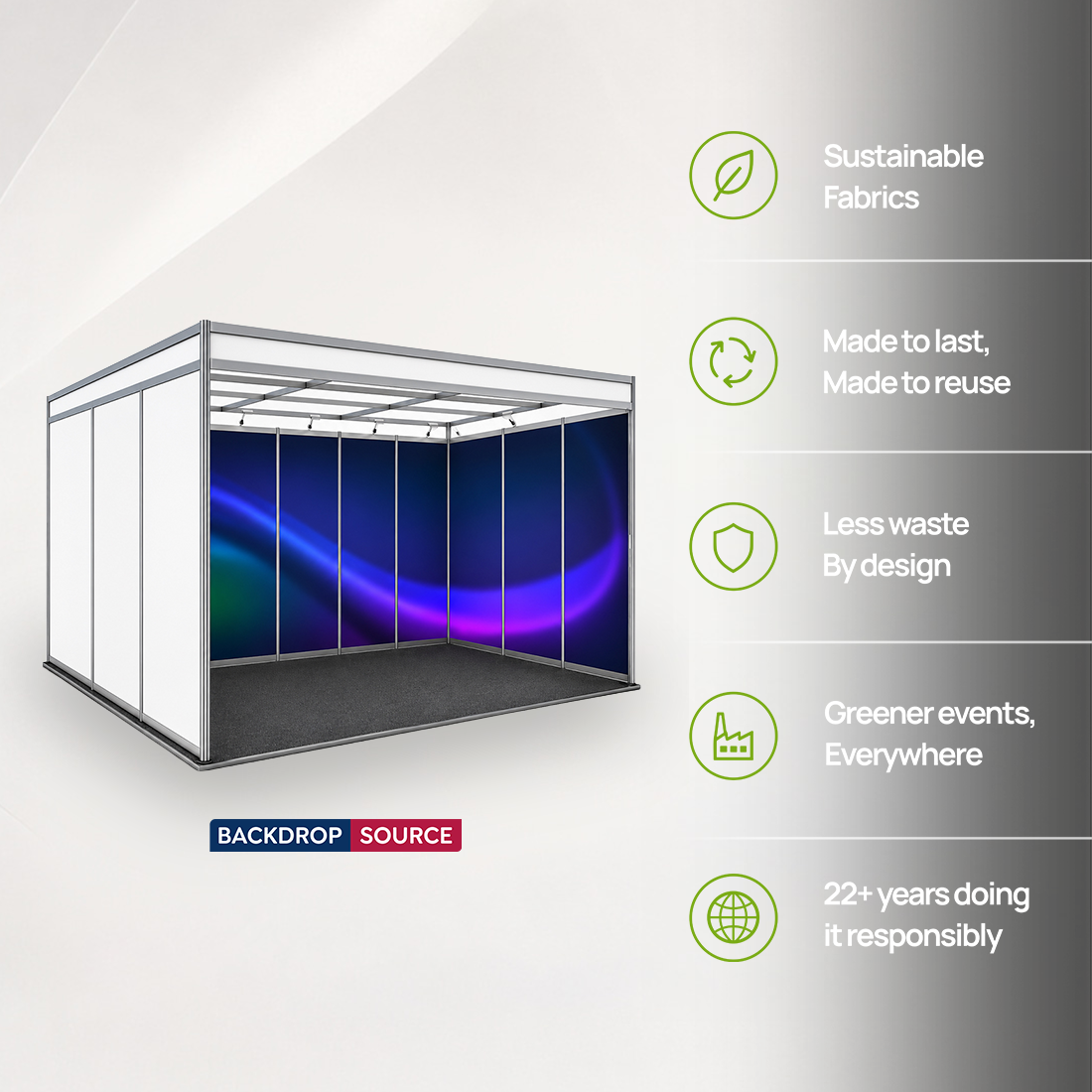 Shell scheme Exhibition Graphics for 6m Wide x 3m Depth Booth