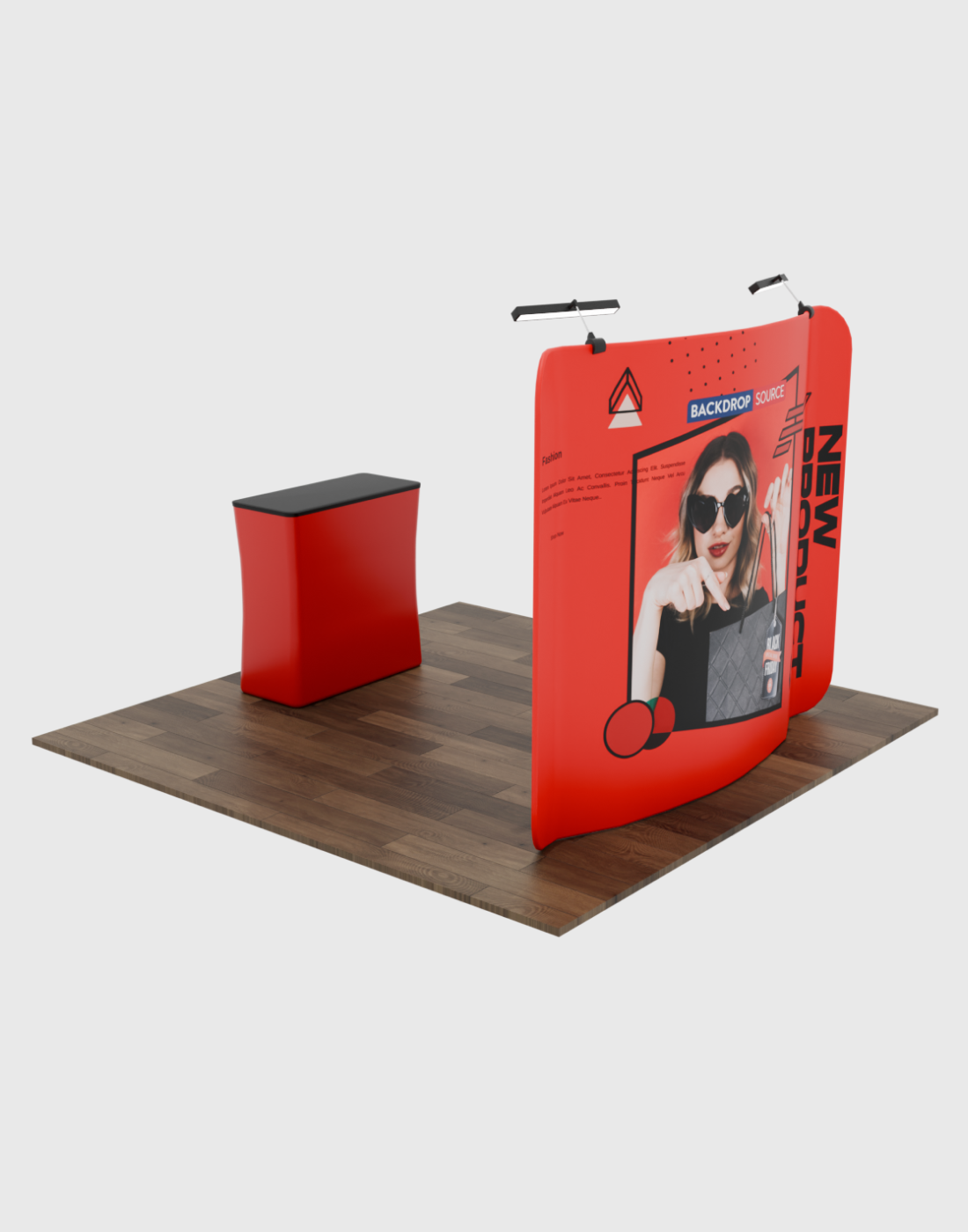 3x3m Curved Exhibit Pro 3-in-1 Display Kit with Illume Lights