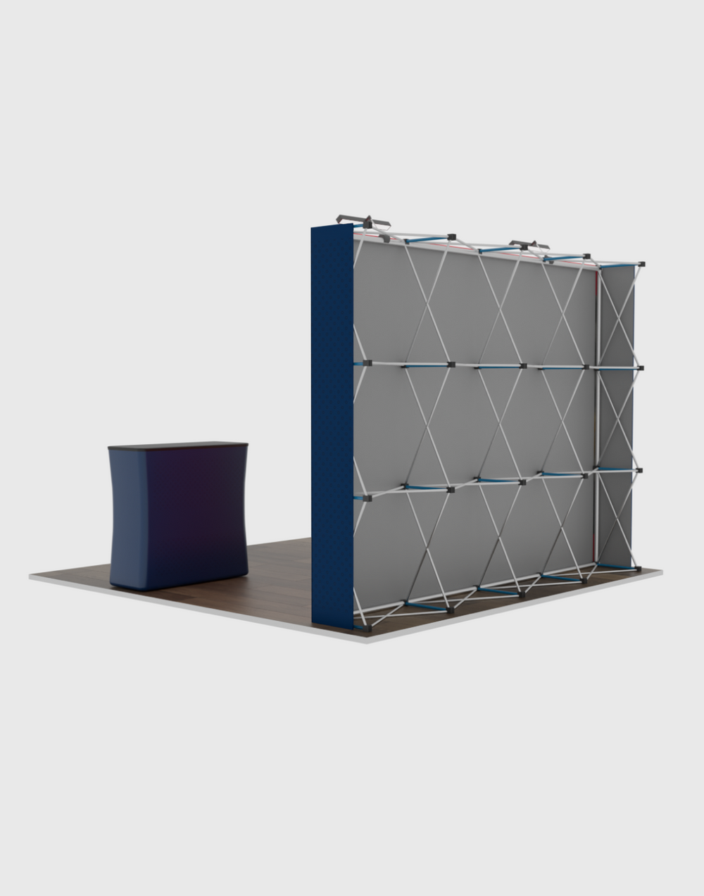 3m x 3m Straight Popup Exhibit Pro 3-in-1 Display Kit with Illume Lights