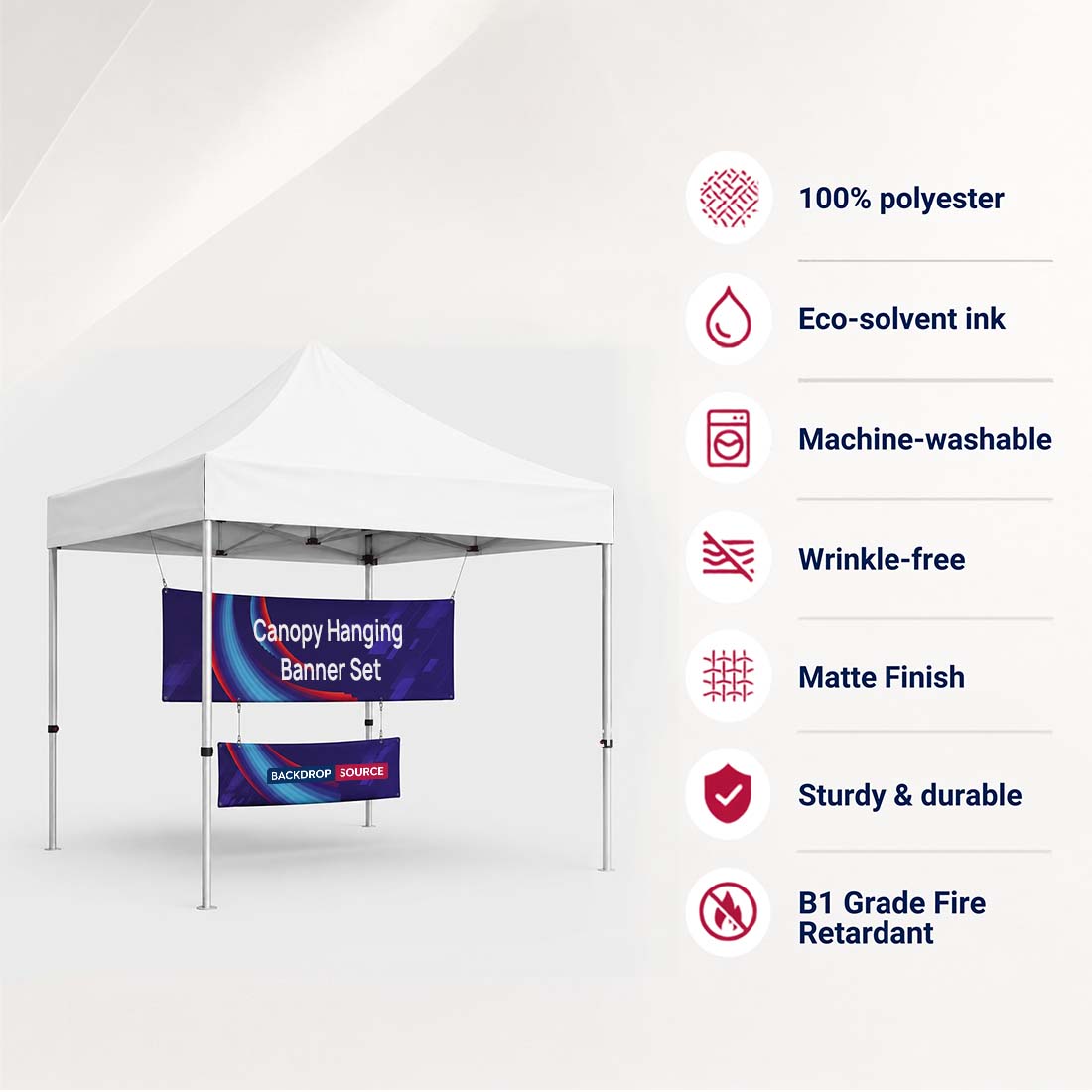 Canopy Hanging Fabric Banner Kit – Hanging Graphics Only