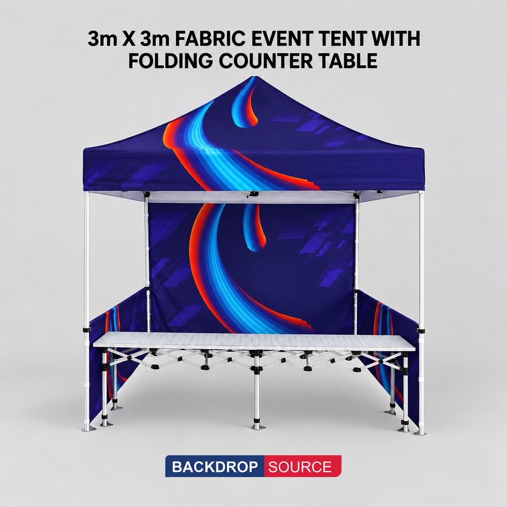 3m x 3m Fabric Canopy Kit A4 with Folding Table