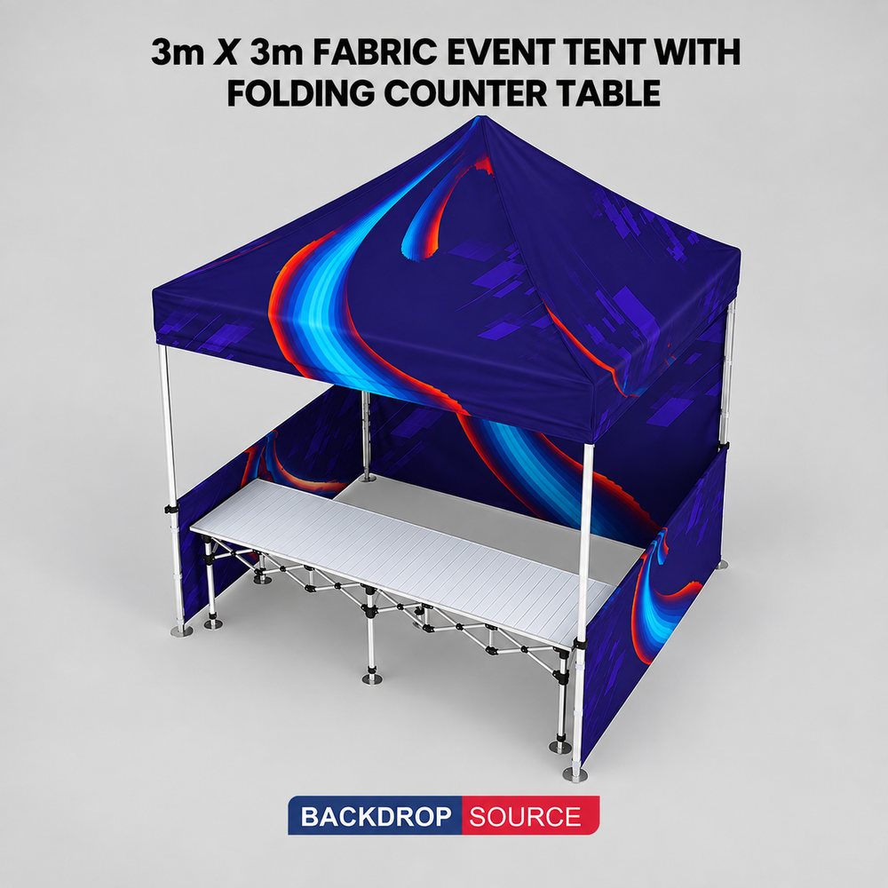 3m x 3m Fabric Canopy Kit A4 with Folding Table