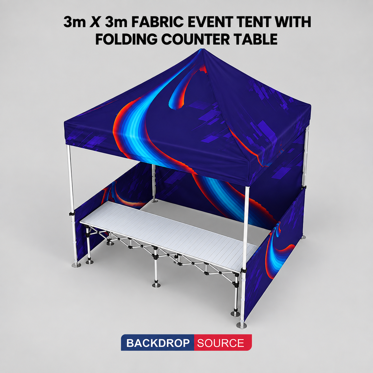 3m x 3m Fabric Canopy Kit A4 with Folding Table