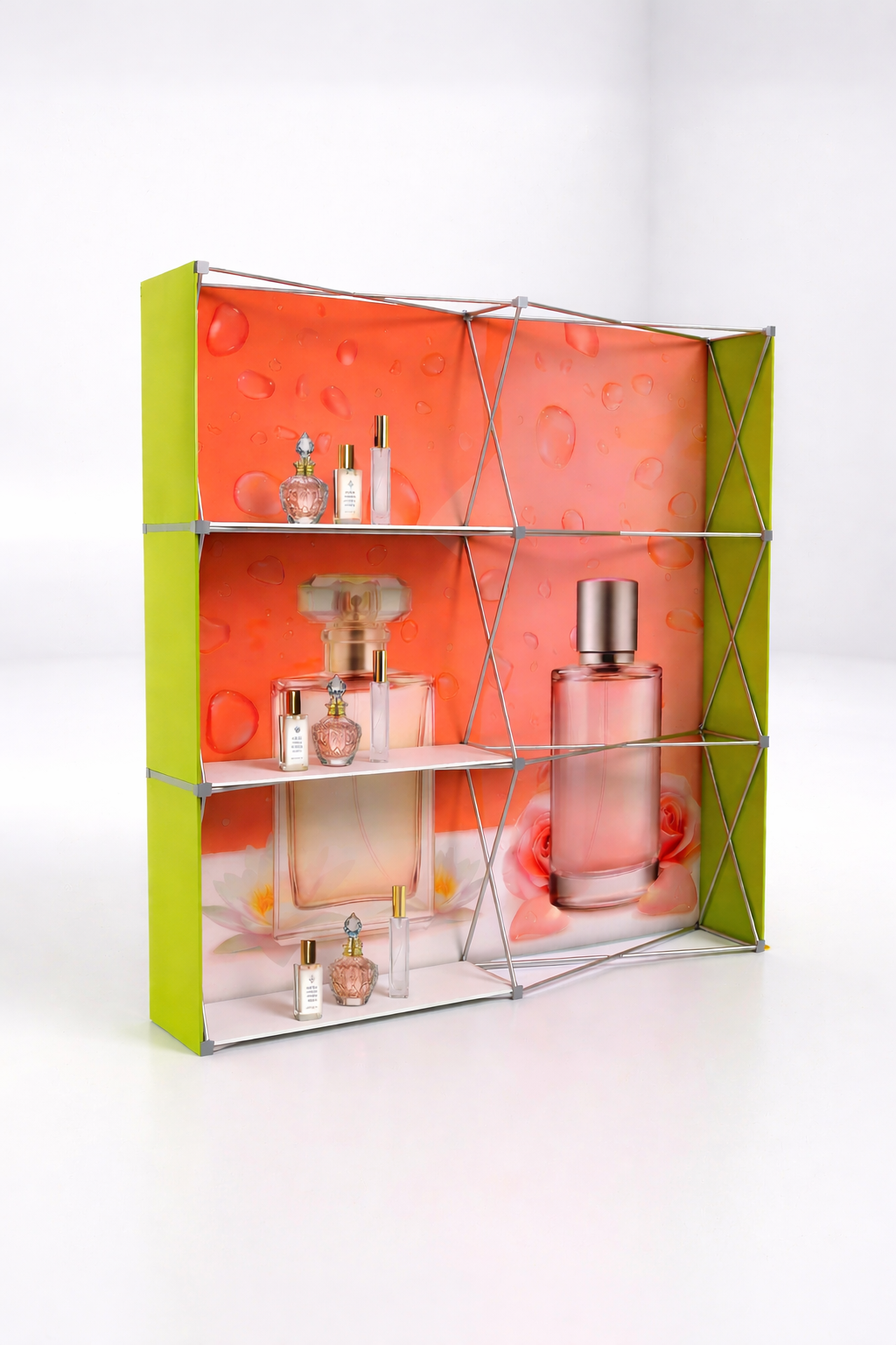 Portable Pop-Up Display Wall with Shelving | Dual-Side Print ...