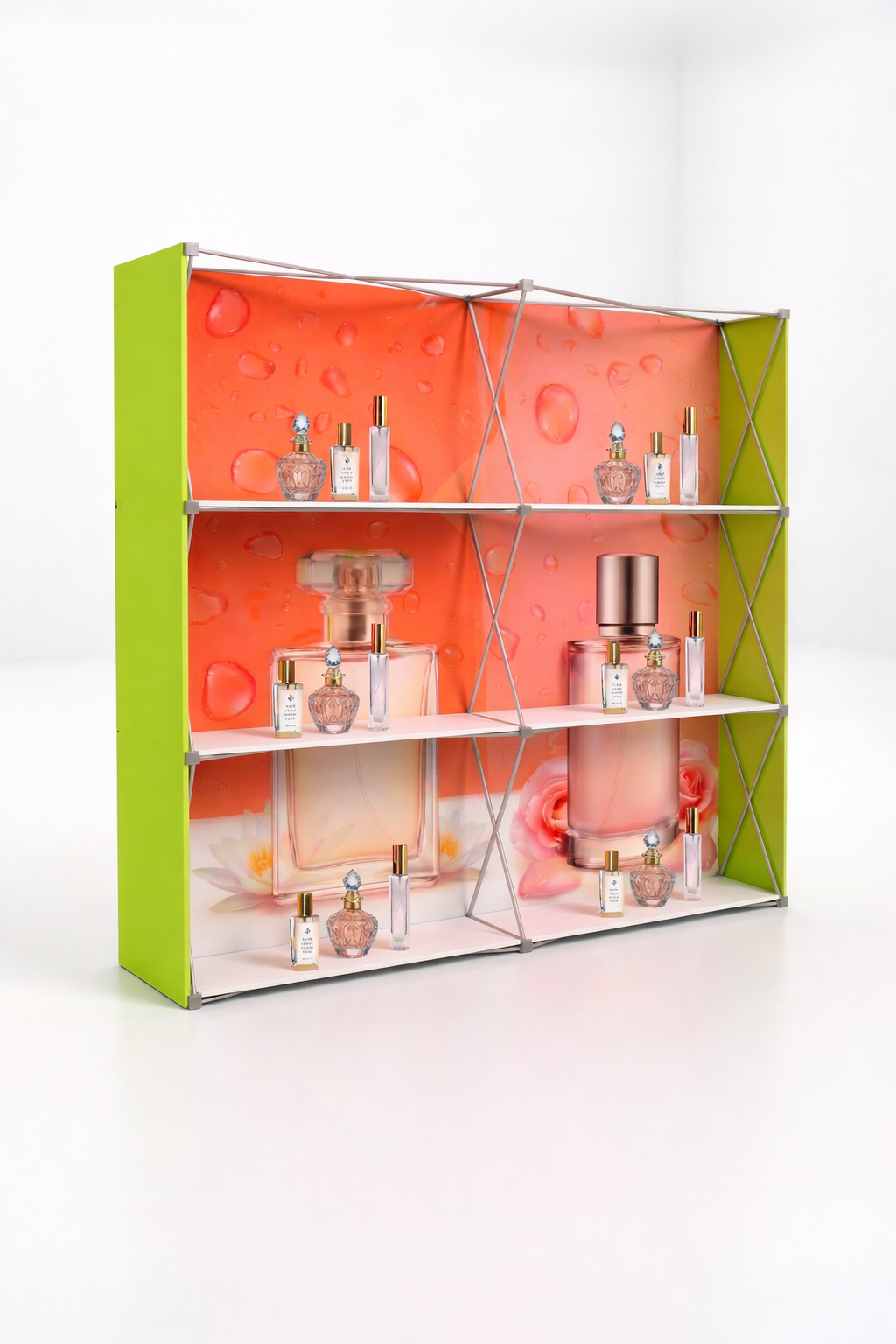 Portable Pop-Up Display Wall with Shelving | Dual-Side Print ...