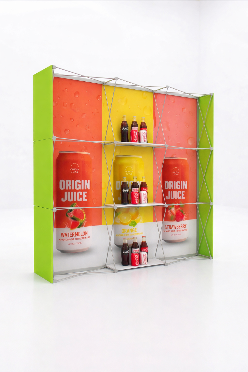 Portable Pop-Up Display Wall with Shelving | Dual-Side Print ...