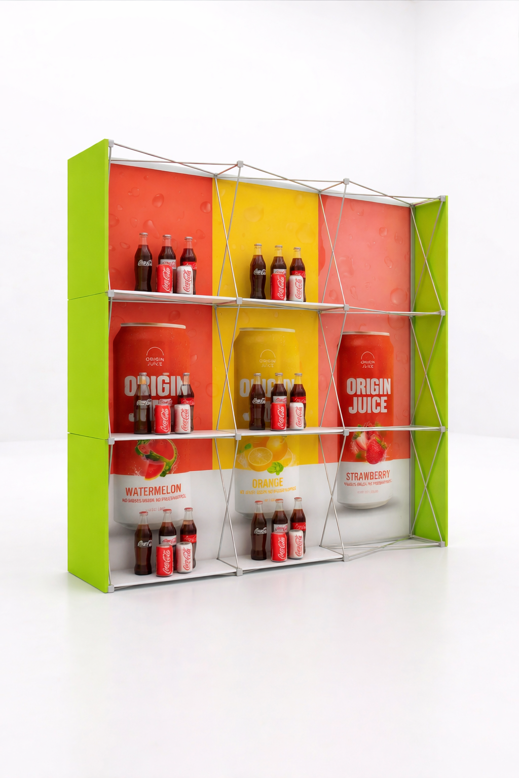 Portable Pop-Up Display Wall with Shelving | Dual-Side Print ...