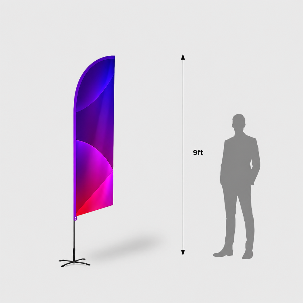 Angled Feather Fabric Flag