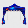 3m x 3m Canopy Tent with Scalloped Valances and Curtains