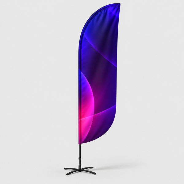 R Shape Fabric Flag