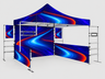 3m x 3m Fabric Canopy Kit A5 with TV Racks & Display Shelves