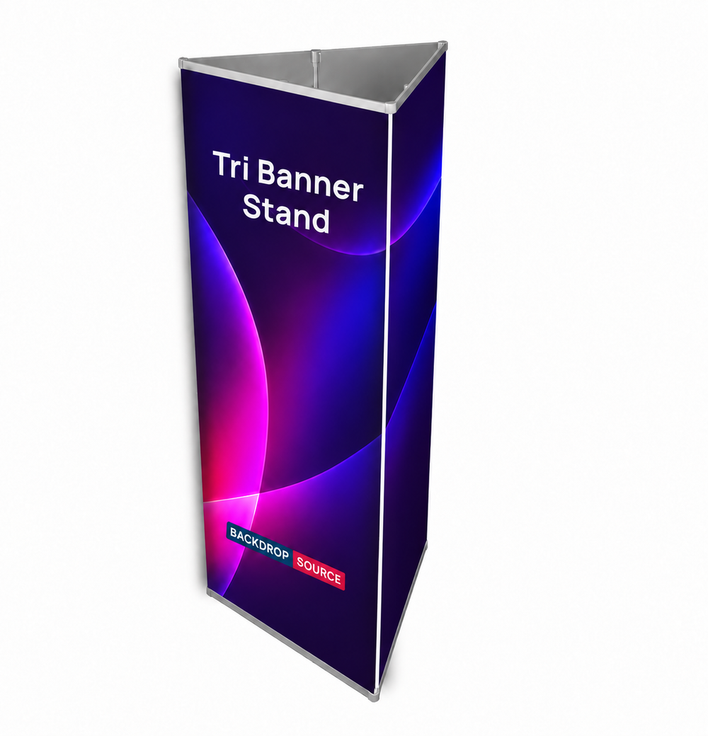 Modular Triangle Fabric Banner Display Stand – 3 Way Displays