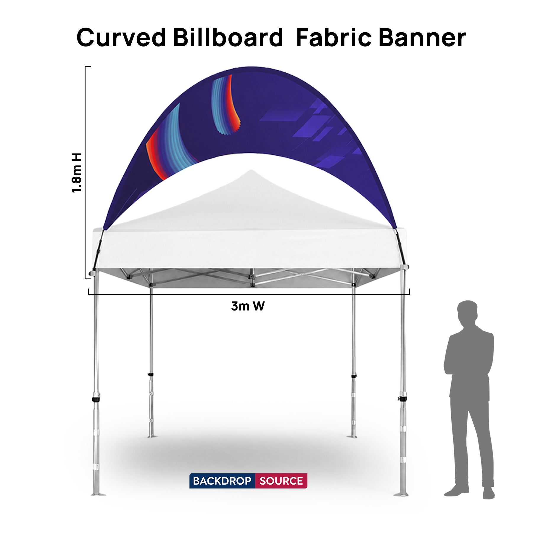 Curved Outdoor Billboard Fabric Banner (only billboard)