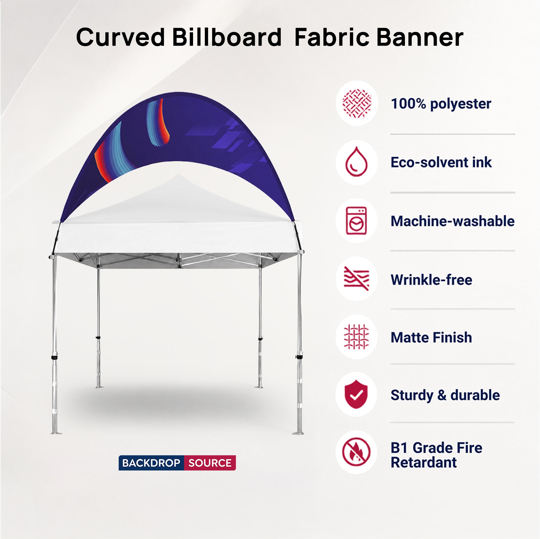 Curved Outdoor Billboard Fabric Banner (only billboard)