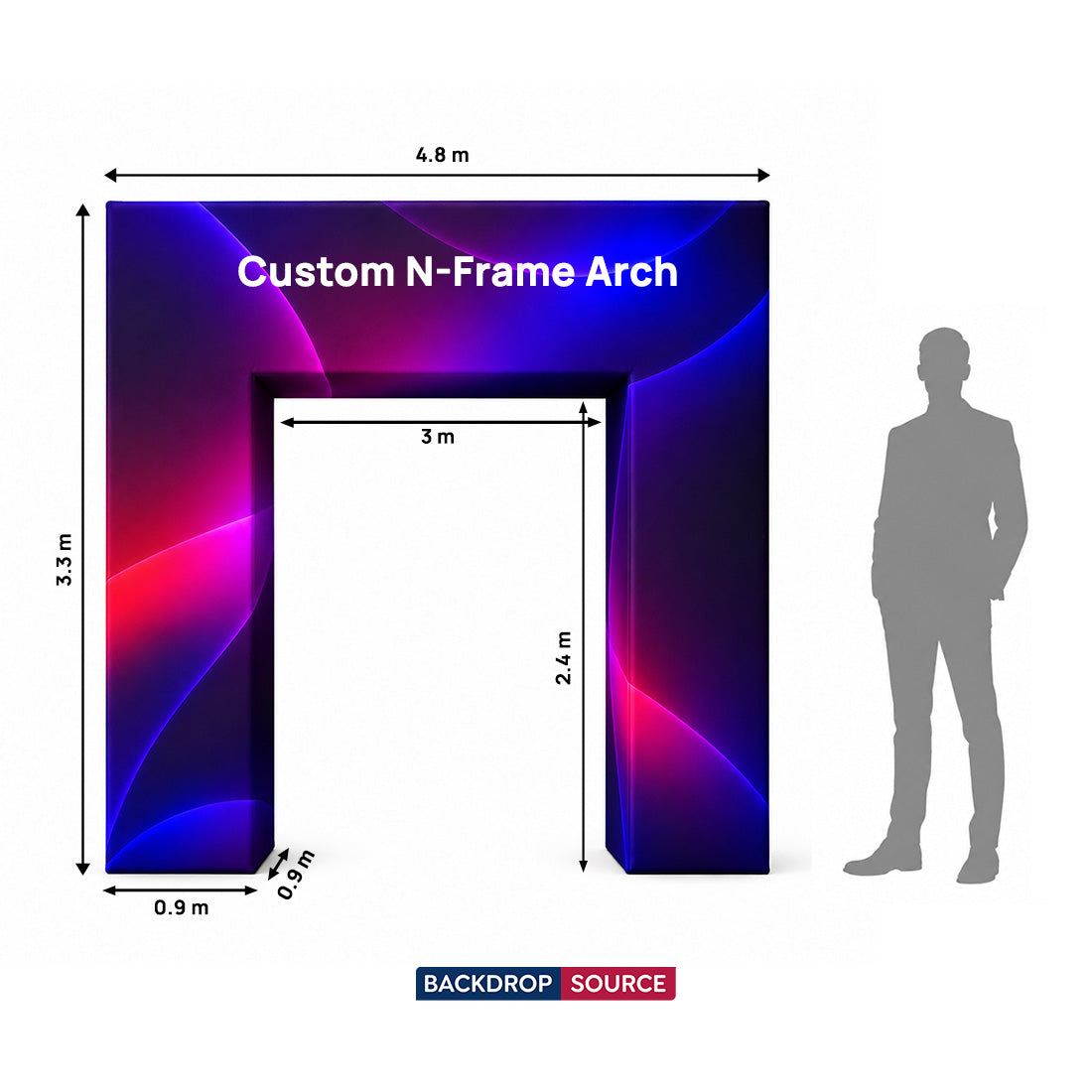 Custom N-Frame Tension Fabric Event Archway
