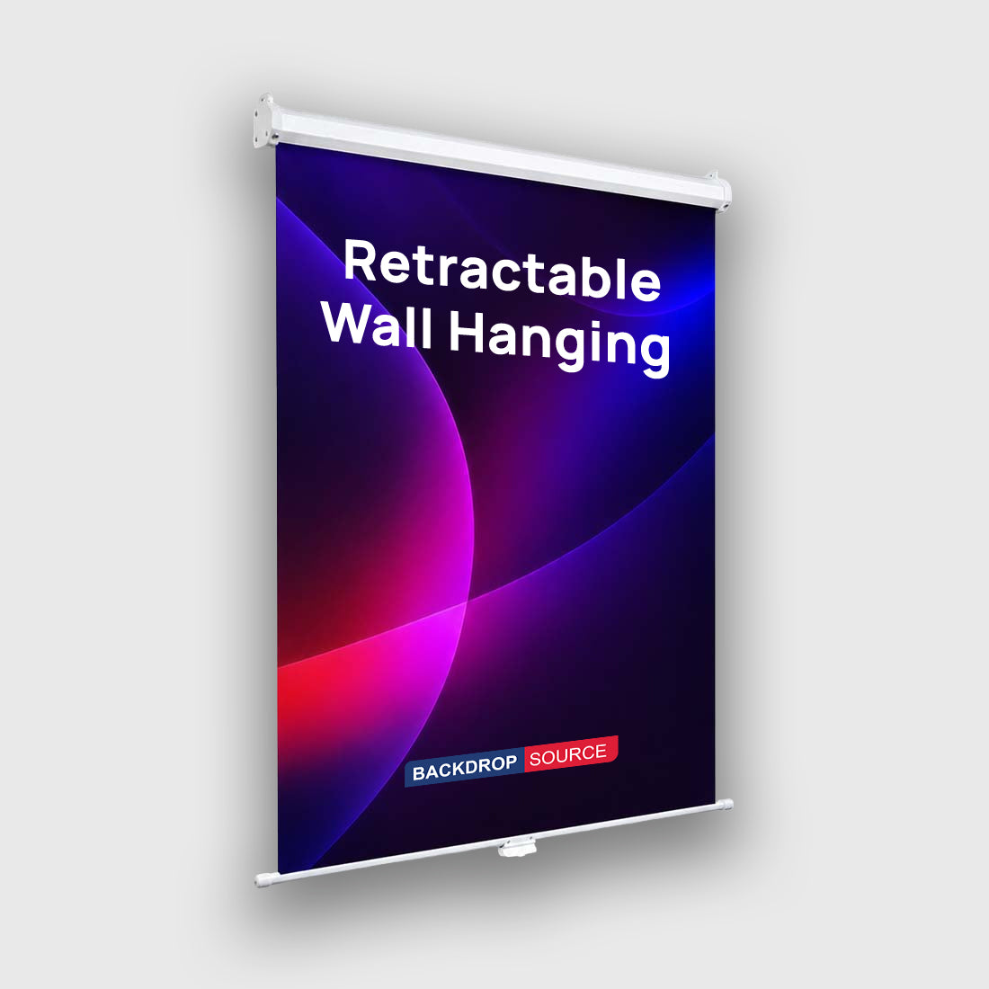 Custom Retractable Wall Hanging Backdrop with Clamps