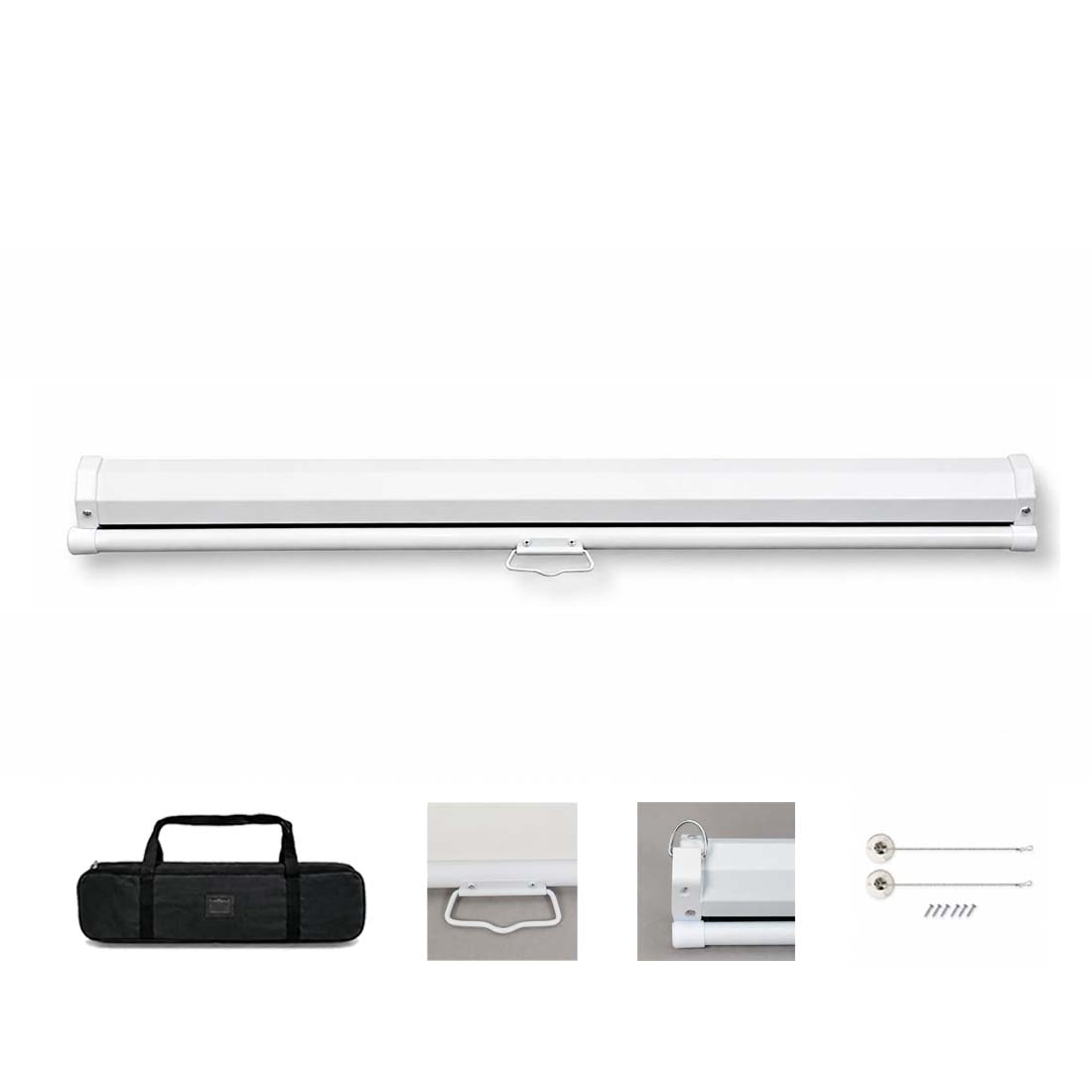 Custom Retractable Wall Hanging Backdrop with Clamps
