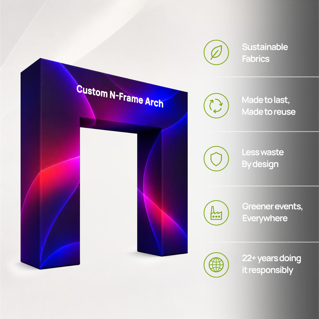 Custom N-Frame Tension Fabric Event Archway