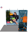 EZ Exhibit Essentials: 3mx3m Booth Kit with Backwall and Banner Stand