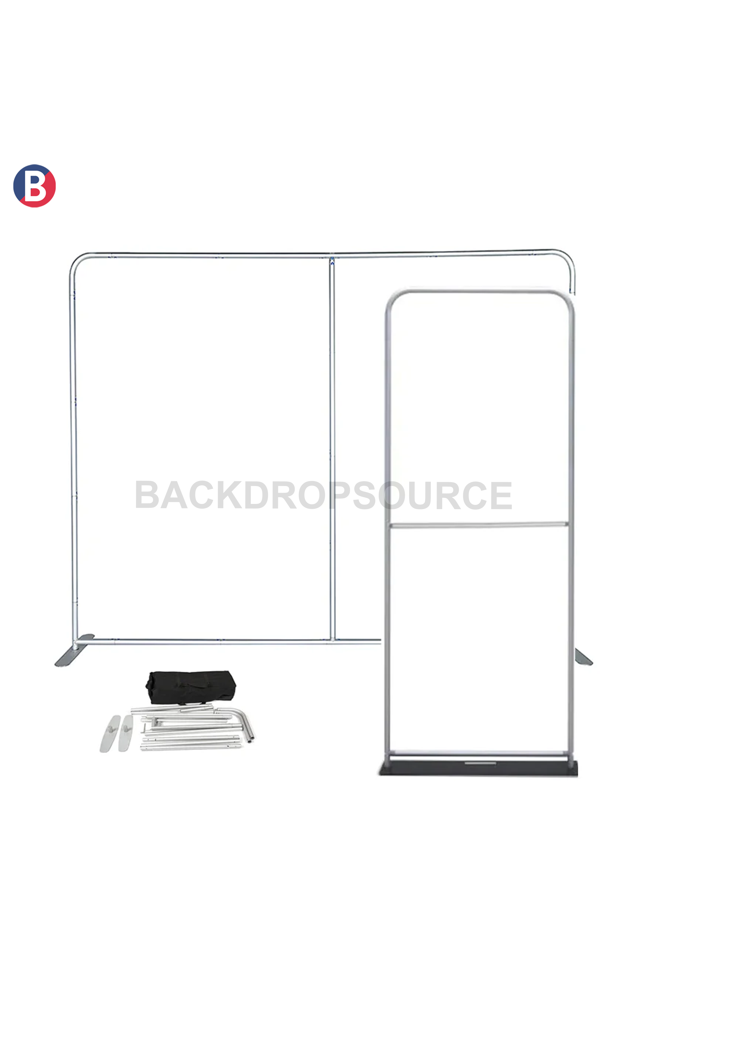 EZ Exhibit Essentials: 3mx3m Booth Kit with Backwall and Banner Stand