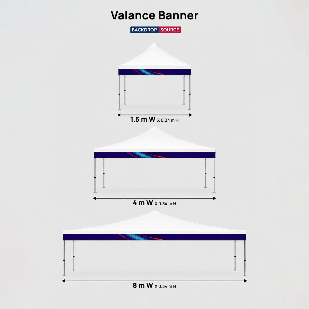 Fabric Canopy Tent Valance Banner Regular price