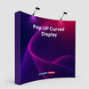 Fabric Popup Curved Backwall Kit with Clamping Lights