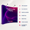Fabric Popup Curved Backwall Kit with Clamping Lights