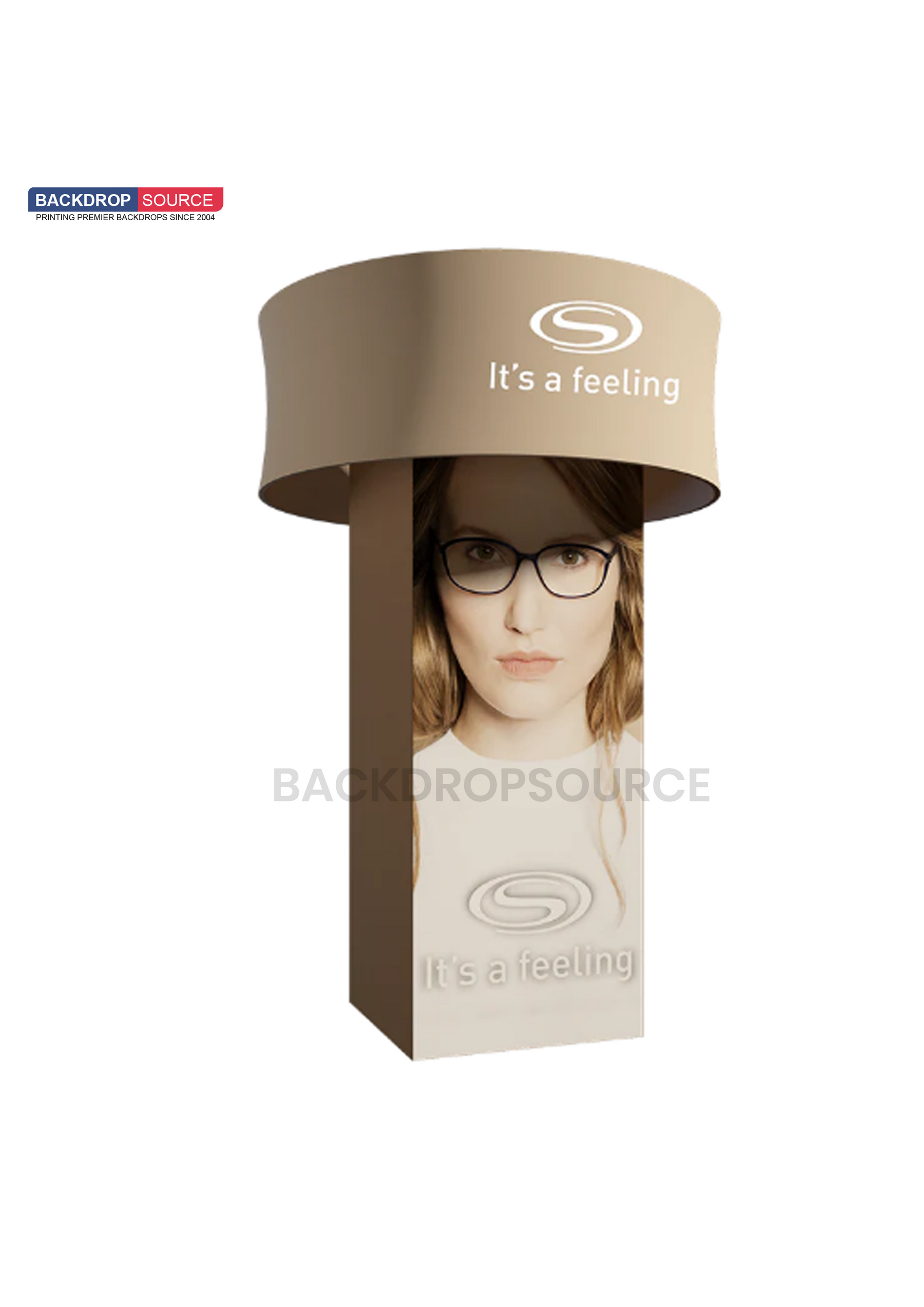 Fabric Tower Column Stand with Circle