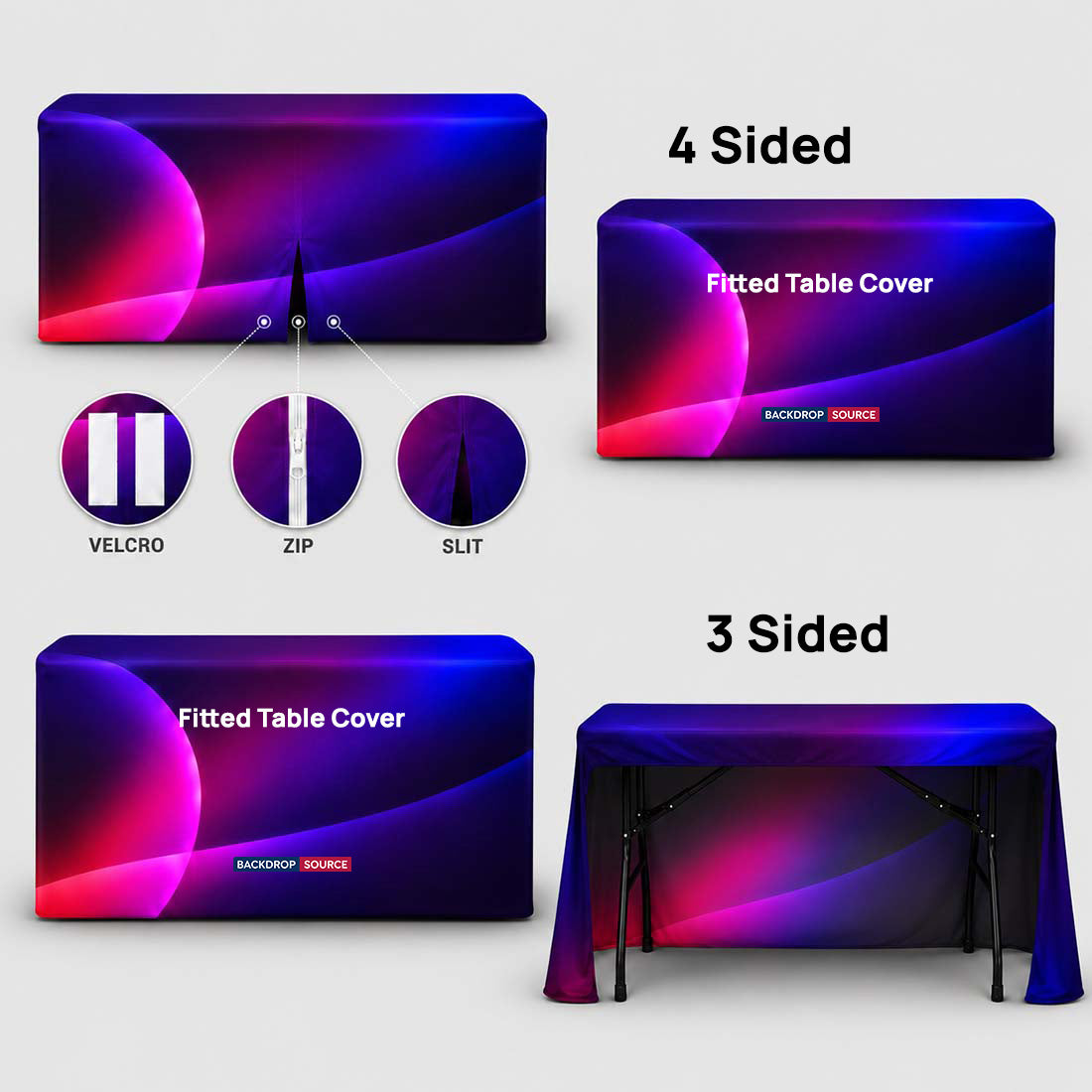 Fitted Table Covers – Custom Printed for Standard Tables