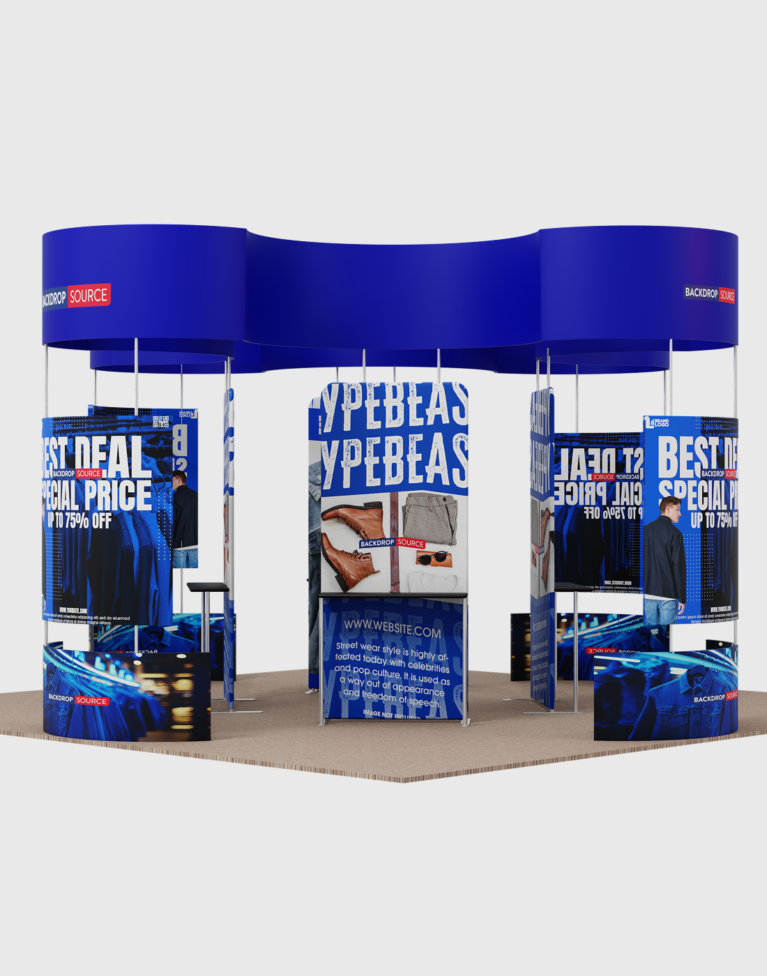 Modular Booth Kits 6m x 6m - Model 14 – Backdropsource UK