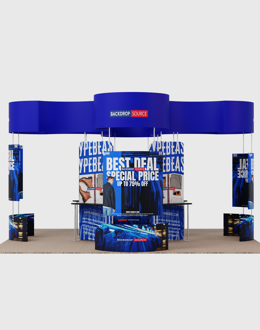 Modular Booth Kits 6m x 6m - Model 14 – Backdropsource UK