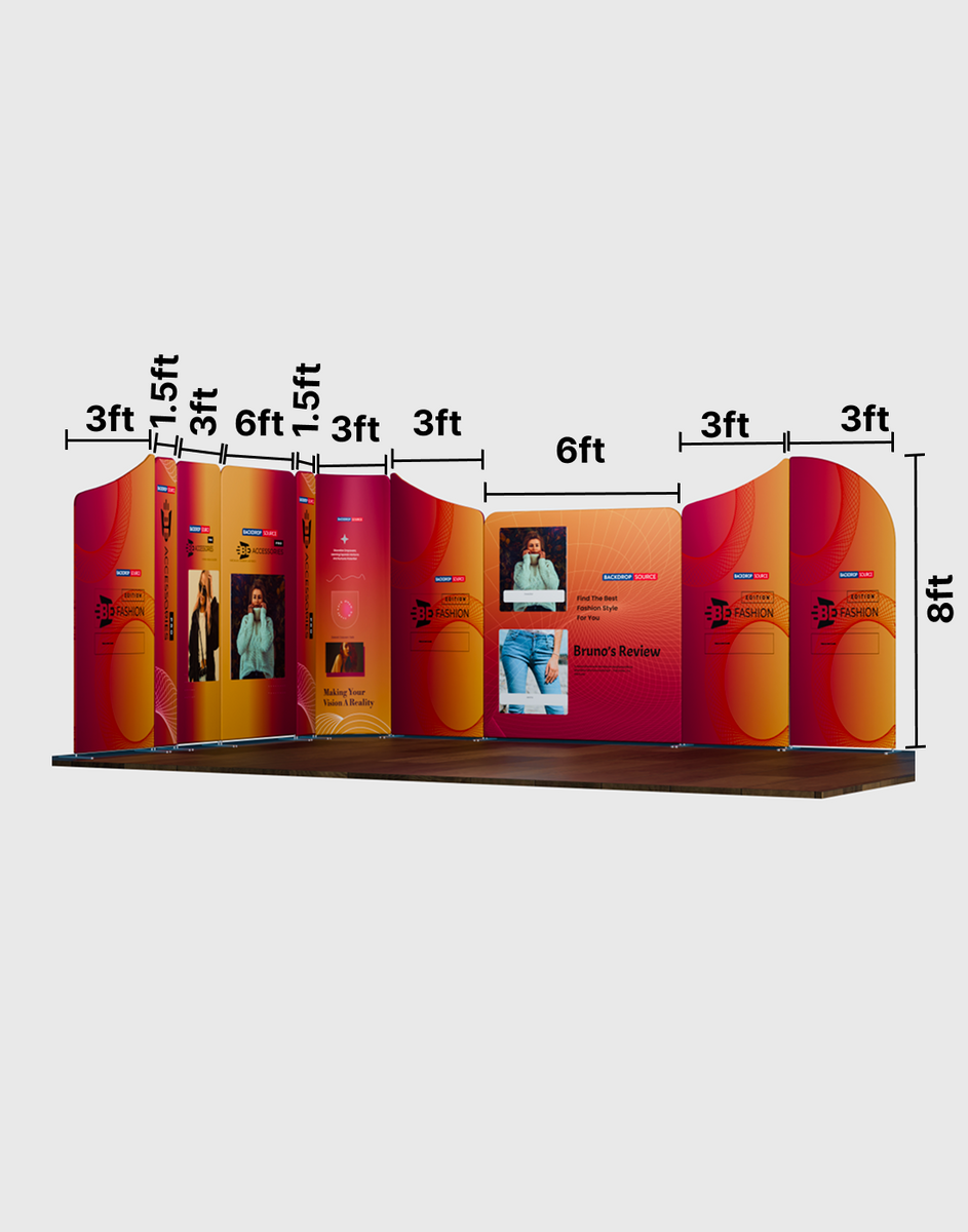 Magnetic Fabric Booth Display Model 5 – 5m x 5m Trade Show Booth ...