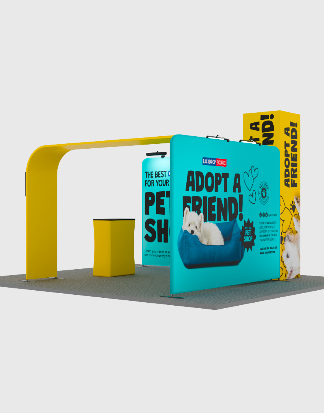 Modular Booth Kits 6m x 6m - Model 01 – Backdropsource UK