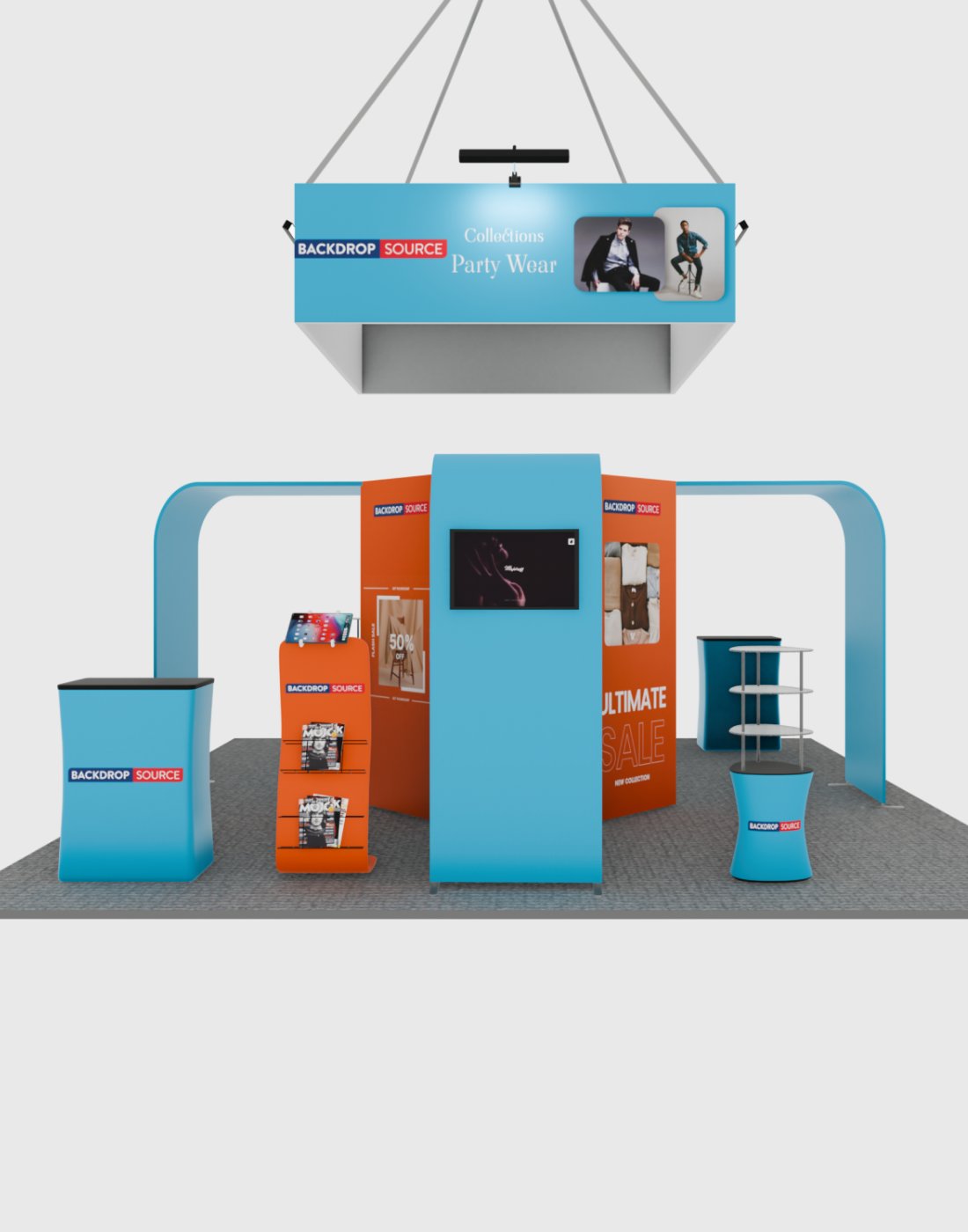 Modular Booth Kits 6m x 6m - Model 02 – Backdropsource UK