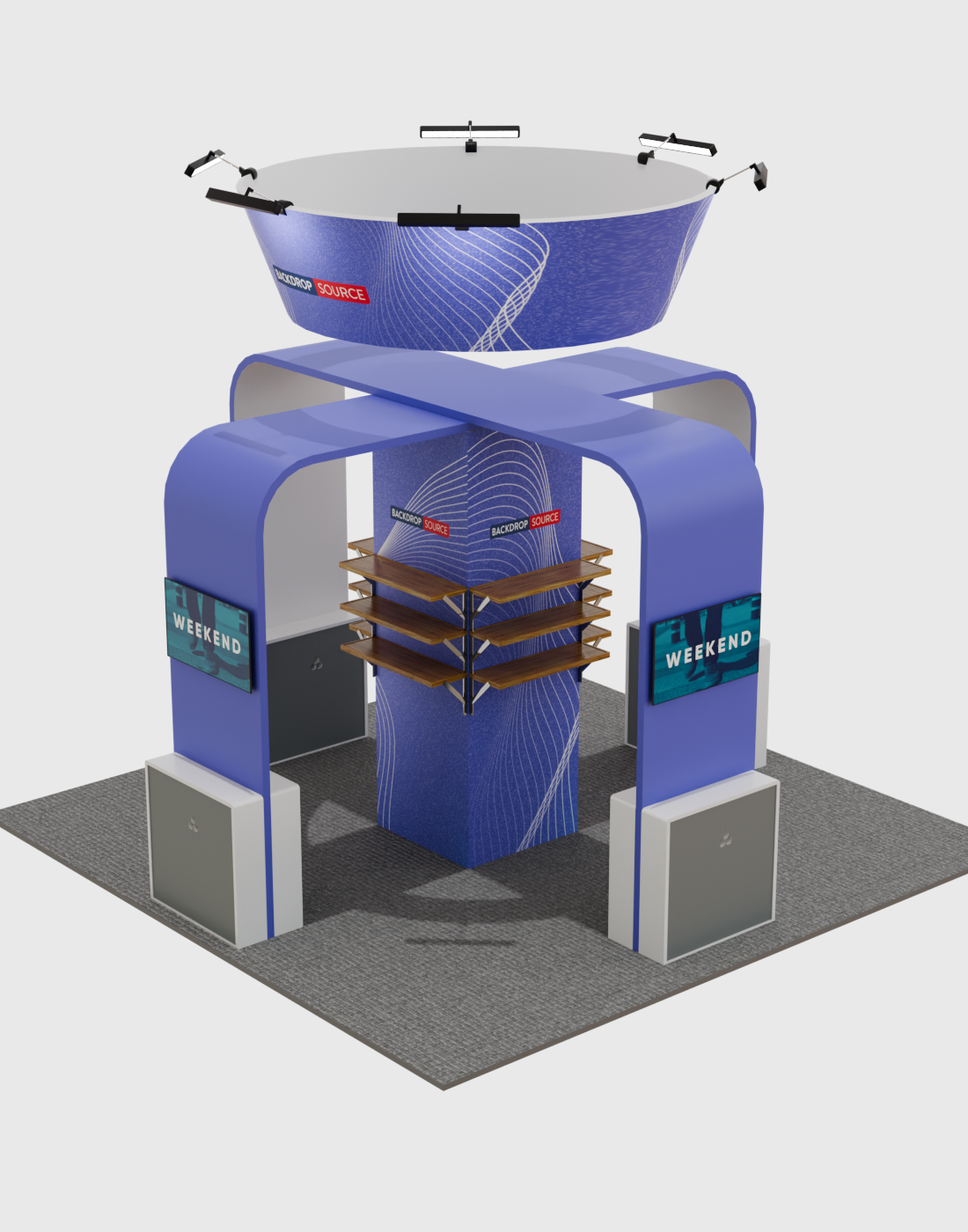 Modular Booth Kits 6m - Model 03 | Backdropsource