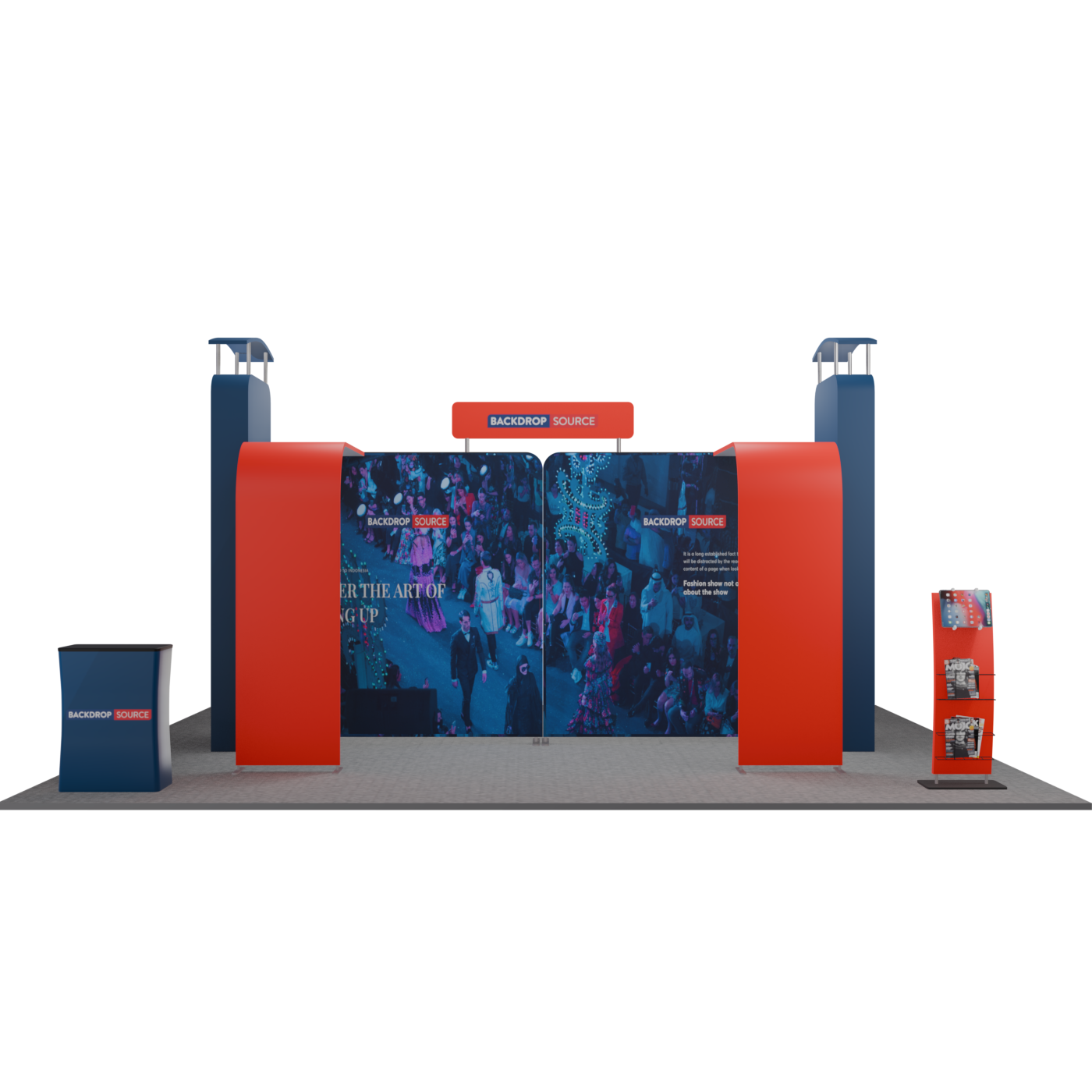 Modular Booth Kits 6m - Model 04 | Backdropsource