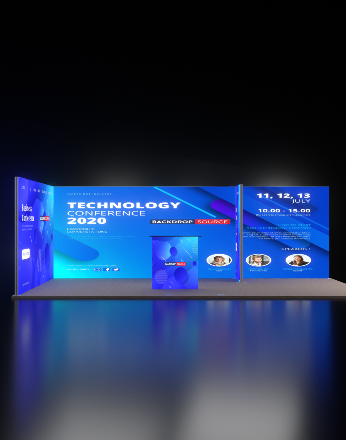 Modular Light Box Display 6m SEG Modular Lightbox Display for Tradeshows - Model 5 | Custom Event ...