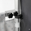 3m x 3m Fabric Canopy Kit with Waterfall Shelves & TV Mounts