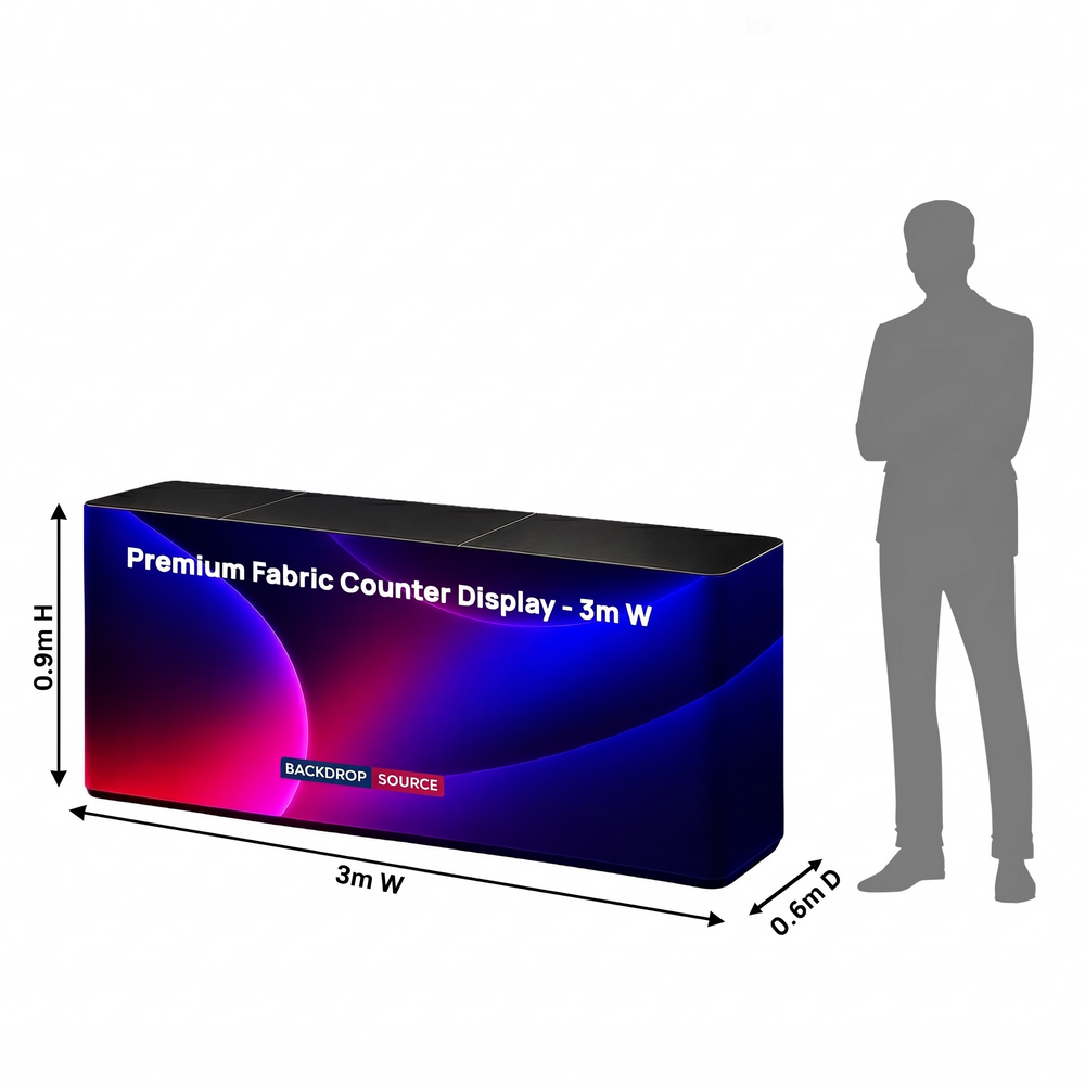 Premium Fabric Counter Display - 3m W