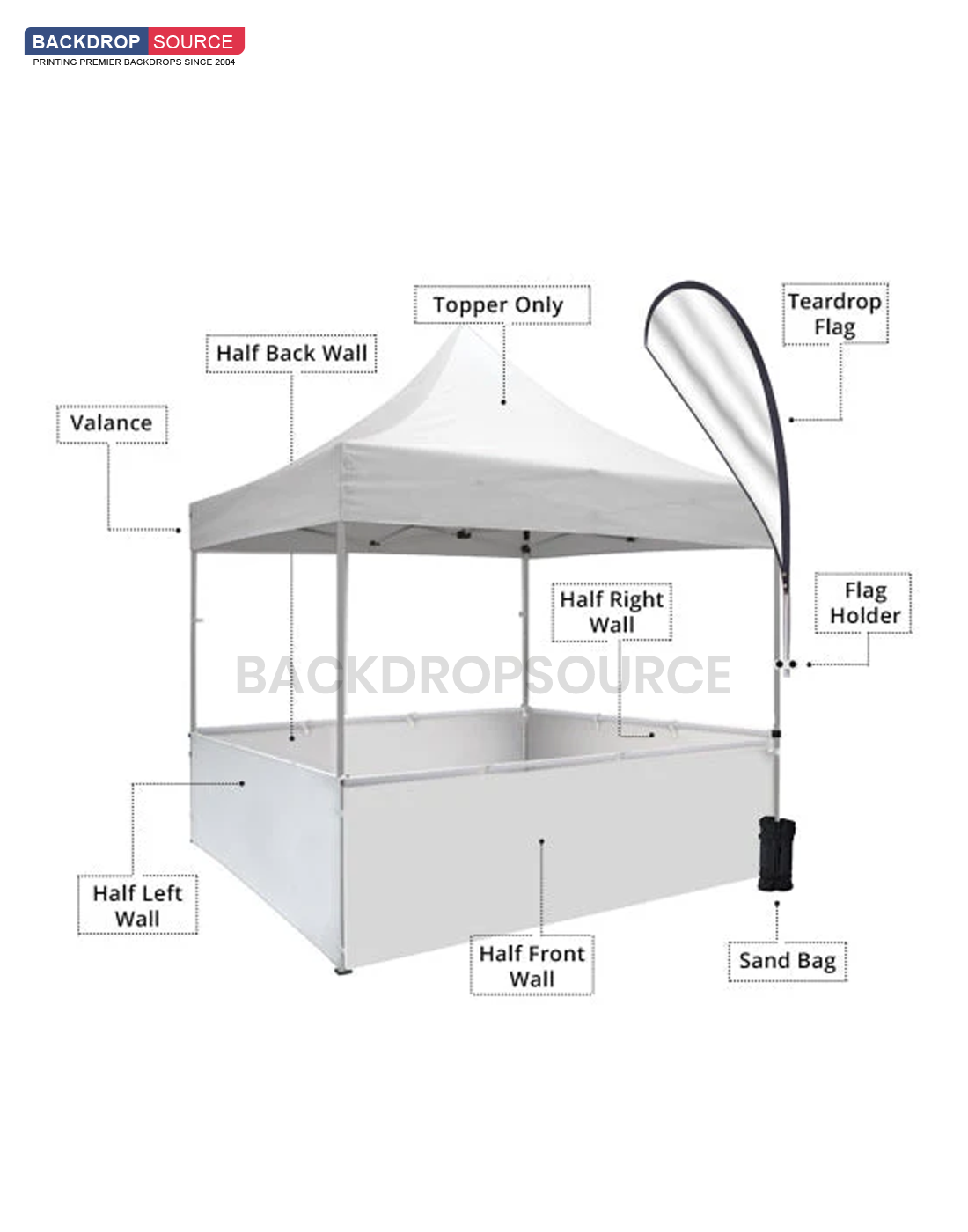 Pop up half tent online