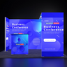 Backlit SEG Corner Booth Kit with L-Arch & Lightbox Counter