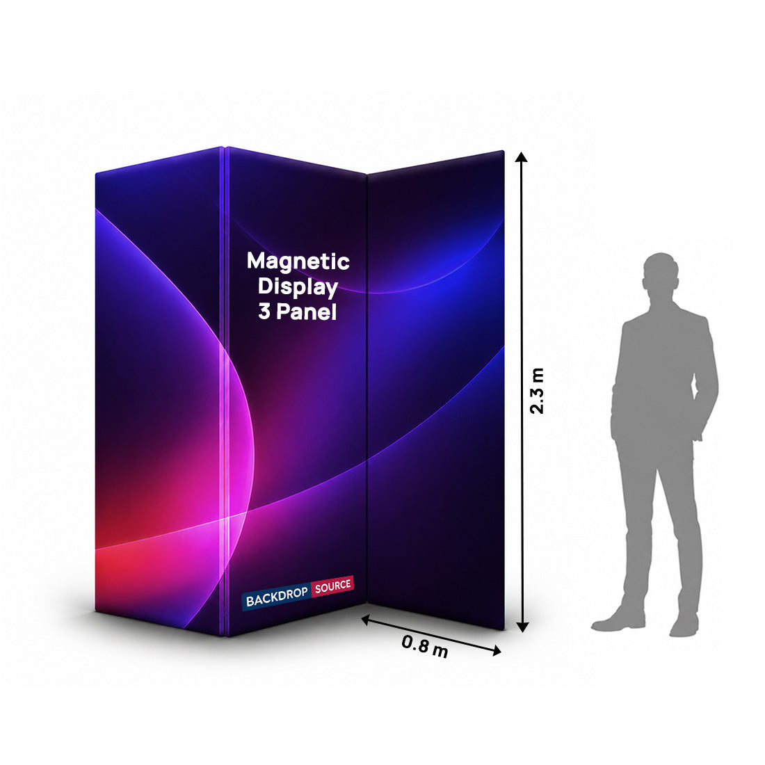 Fabric Magnetic Partition Display – 3 Panel