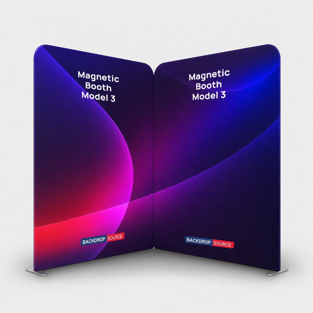 4x4m Magnetic Fabric Booth Wall with 4 Panels