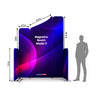 2x2m Magnetic Fabric Booth Wall with 5 Straight Panels