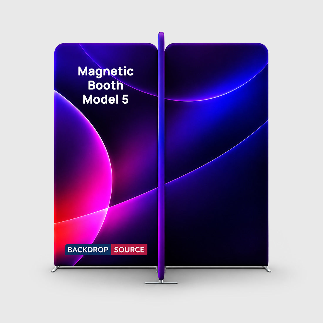 2x2m Magnetic Fabric Straight Backwall Display