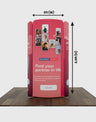 2x2m Magnetic Fabric Booth Wall with 4 Curved Panels